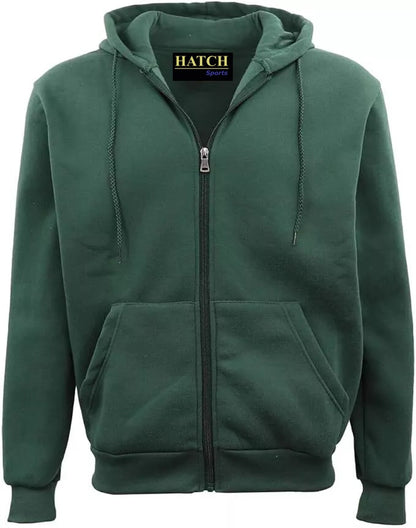 Adult Unisex Zip Plain Fleece Hoodie Hooded Jacket Mens Sweatshirt Jumper XS-5XL