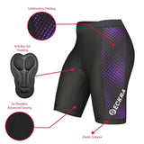 Cycling Shorts Womens Gel Padded MTB Riding Bicycle Knicks Ladies Chamois Pants with breathable anti-bac gel padding and elastic gripper.