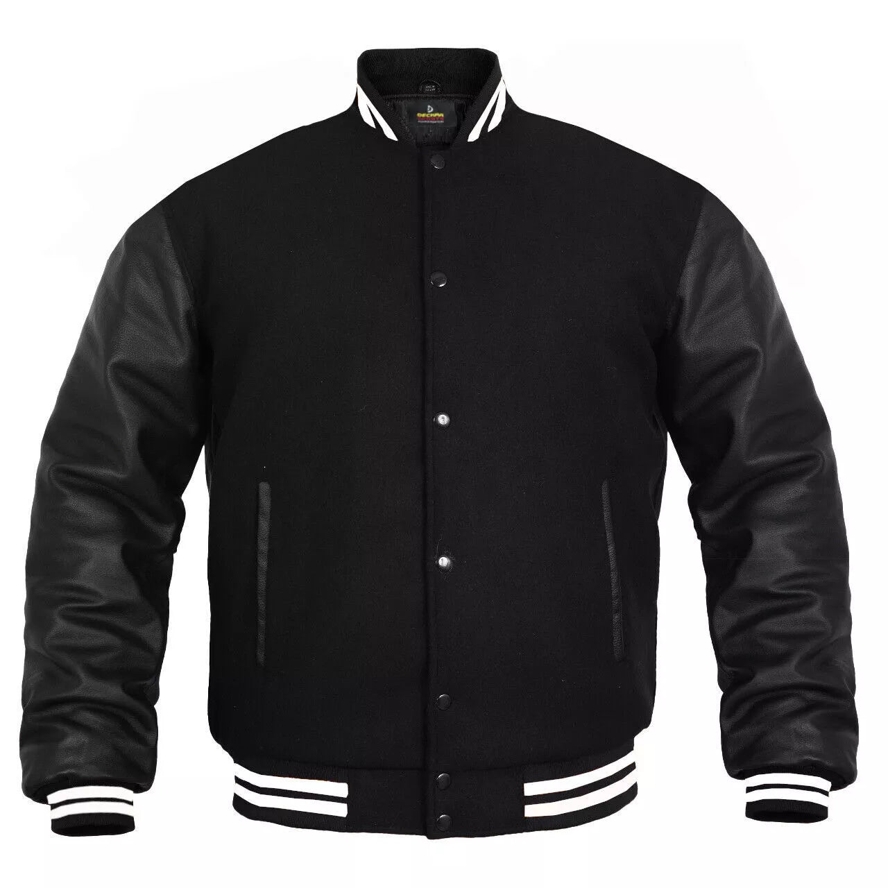 Hatch sports Men’s Varsity Baseball Jacket Wool Body Genuine Cowhide Leather Arms Varsity