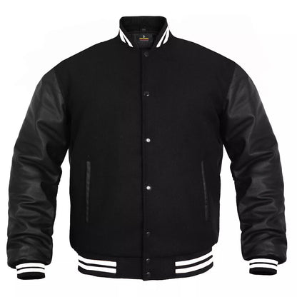 Hatch sports Men’s Varsity Baseball Jacket Wool Body Genuine Cowhide Leather Arms Varsity