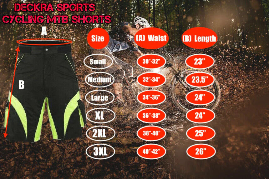 MTB Shorts Men's Cycling Off Road Team Racing Baggy Bicycle Padded Liner Shorts