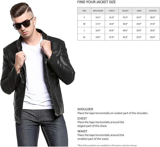 Men's Casual Faux Leather Jacket