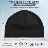 Skull Cap for Men & Women, 2 Pack Lightweight Running Cap Cotton Bike Hat Helmet Liner Thin Knit Hat