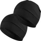 Skull Cap for Men & Women, 2 Pack Lightweight Running Cap Cotton Bike Hat Helmet Liner Thin Knit Hat
