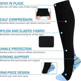 2 Pairs Compression Socks/Stockings for Men & Women,Support Socks Compression Stockings for Running