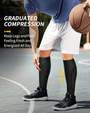 3 Pairs Compression Socks(20-30 mmHg) for Women and Men Black