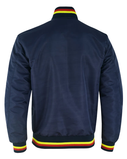 Hatch Sports Mens Varsity Jacket Casual Mid Season Stylish Letterman Bomber Jacket Navy Blue
