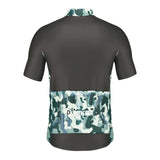 Mens Cycling Jersey Summer Bicycle Riding Breathable Biking Shirt With Pockets - Back View in Camouflage Design