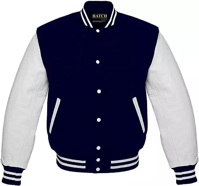 varsity jacket blue white