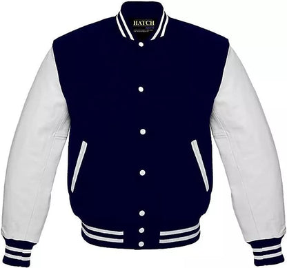 varsity jacket blue white