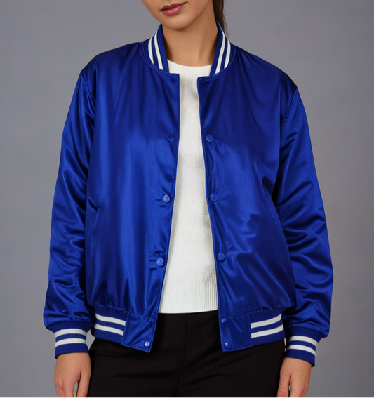 Hatch Sports Women Satin Jacket Royal Blue Hatch Sports