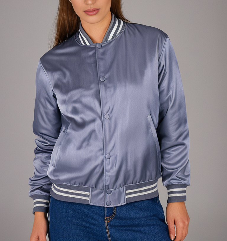 Hatch Sports Women Satin Jacket All Grey Hatch Sports