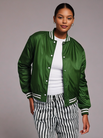 Hatch Sports Women Satin Jacket All Green Hatch Sports