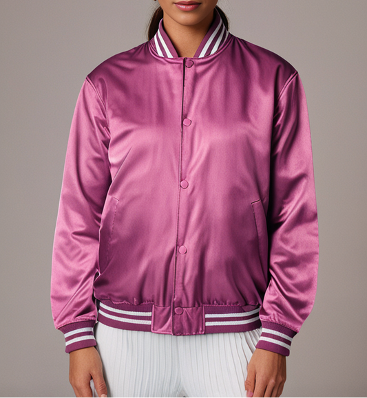 Hatch Sports Women Satin Jacket All Pink Hatch Sports