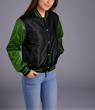 Hatch Sports Women Satin Jacket Black/Green Hatch Sports