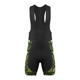 Mens Cycling Shorts Bib Shorts 4D Gel Padded Bicycle Riding Active wear Shorts in black and camouflage design