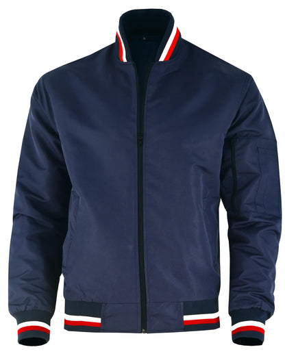 Hatch Sports Mens Varsity Jacket Casual Mid Season Stylish Letterman Bomber Jacket Navy Blue
