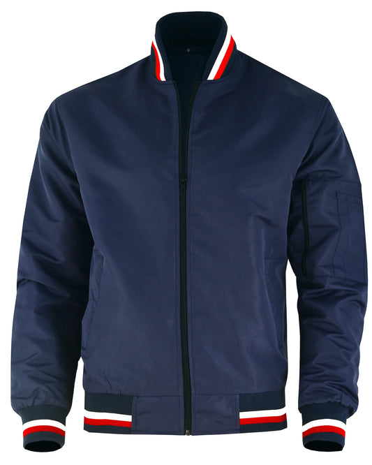 Hatch Sports Mens Varsity Jacket Casual Mid Season Stylish Letterman Bomber Jacket Navy Blue